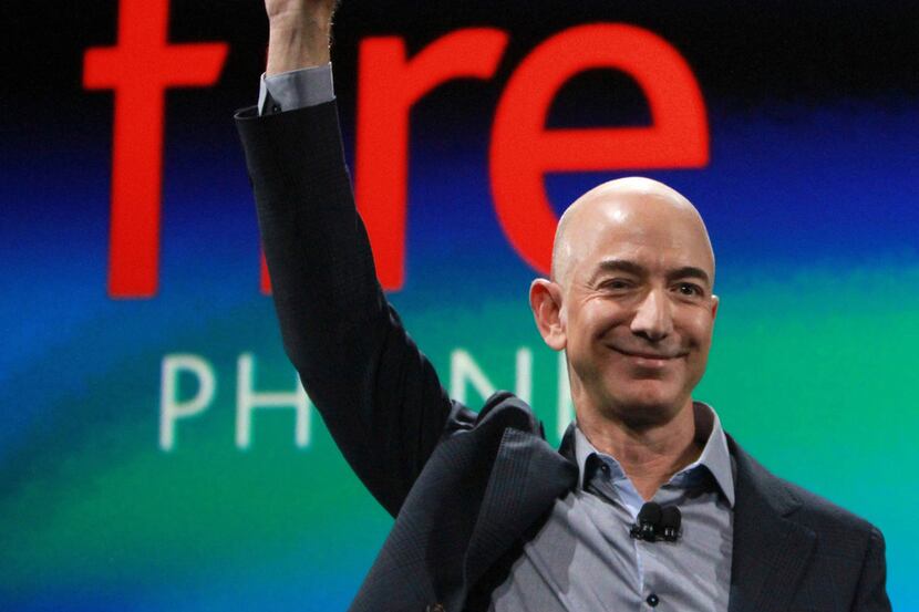 Amazon CEO Jeff Bezos in Seattle in a 2014 file image. In a press release Thursday, Amazon...