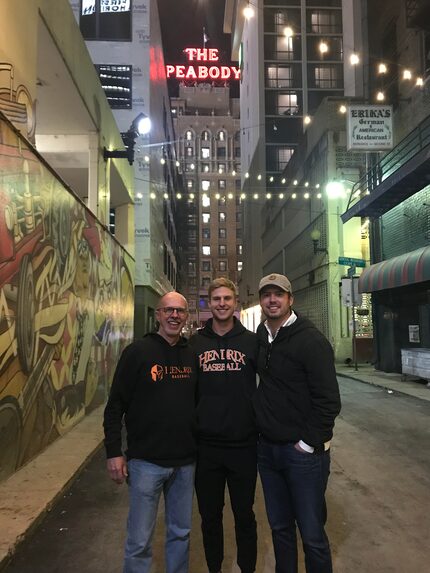 SportsDay columnist Kevin Sherrington (left) with sons Ford (center) and Jake (right). Taken...