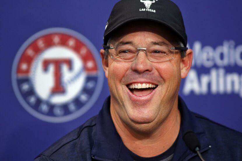 Hall of Fame pitcher Greg Maddux, who is the Texas Rangers special assistant to the general...