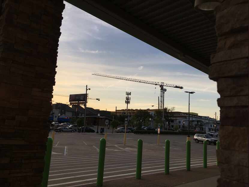 The view from the former Walmart site at Greenville and Belmont avenues in Dallas, where...