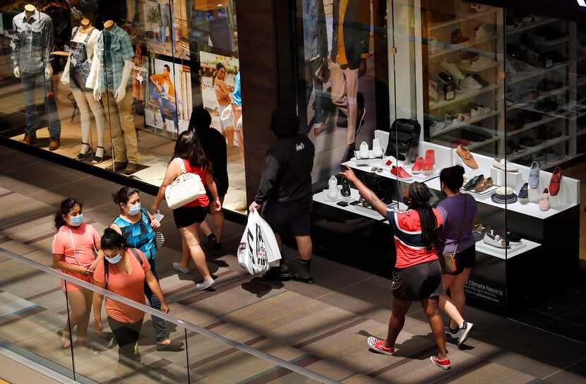 Shoppers return to the Galleria Dallas, Friday, June 5, 2020. The mall was closed this week...
