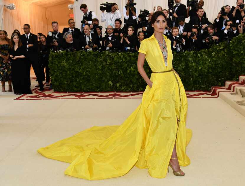 Lily Aldridge attends The Metropolitan Museum of Art's Costume Institute benefit gala...