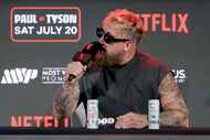 Ahead of his July fight against Mike Tyson  at AT&T Stadium, boxer Jake Paul responds to a...