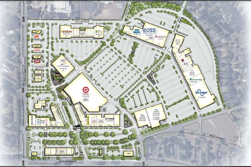 Map view of changes made and coming to Oak Cliff's Wynnewood Village. Brixmor Property Group...