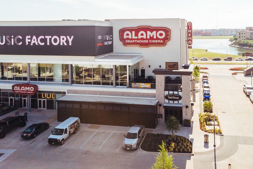 The exterior of the Alamo Drafthouse Las Colinas, part of the Toyota Music Factory...