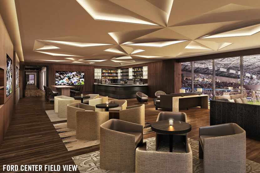 A rendering of the view of the indoor fields in this members-only Cowboys Club coming to The...