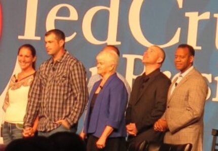  Some of the "heroes" celebrated by Sen. Ted Cruz at a "Rally for Religious Liberty" in Des...