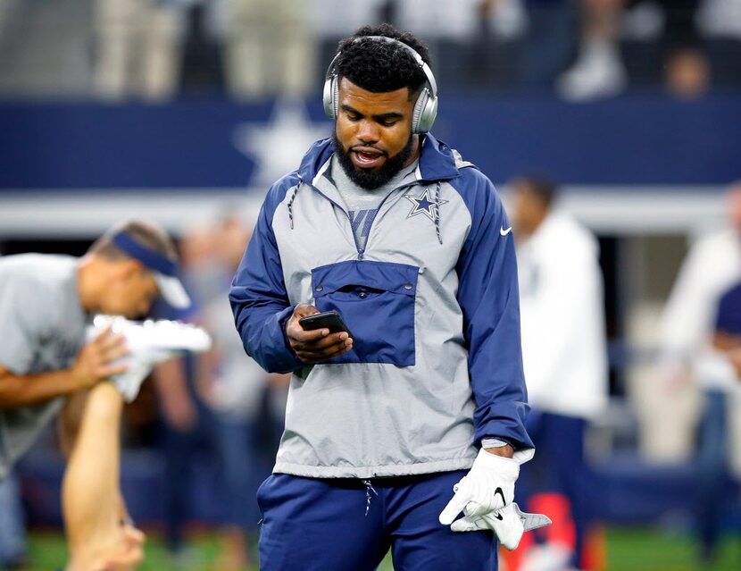 Dallas Cowboys running back Ezekiel Elliott. (Tom Fox/Staff Photographer) 