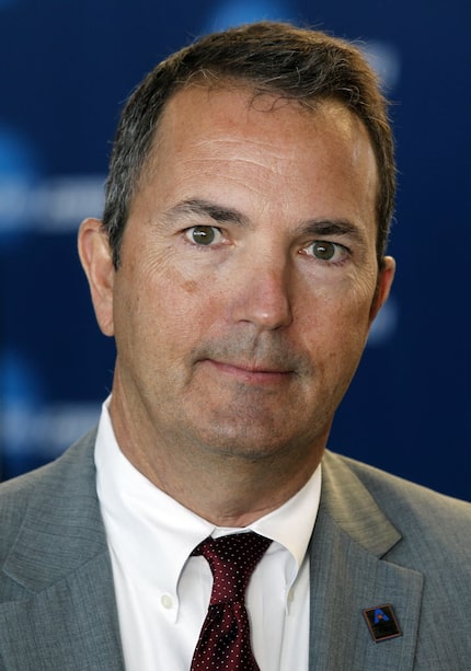 Jim Baker, UT-Arlington athletic director, pictured during the unveiling of the NCAA logo...