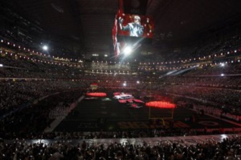  Cowboys Stadium -- now AT&T Stadium -- during Super Bowl XLV in 2011. (John F. Rhodes / The...