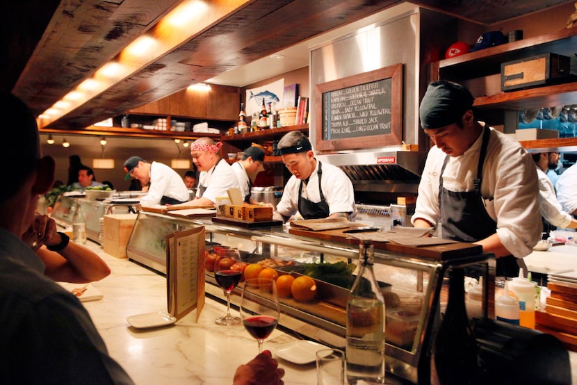 The sushi bar at Uchi