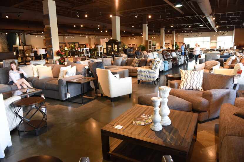 Interior of the Weir's Furniture Outlet store at 4800 Spring Valley Road in Farmers Branch....