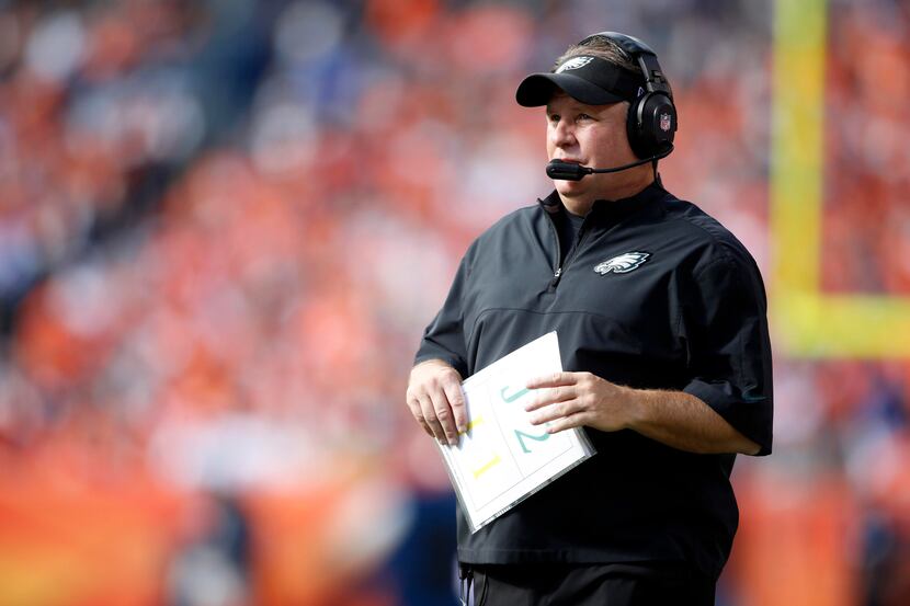 Philadelphia Eagles head coach Chip Kelly during  the first half against the Denver Broncos...