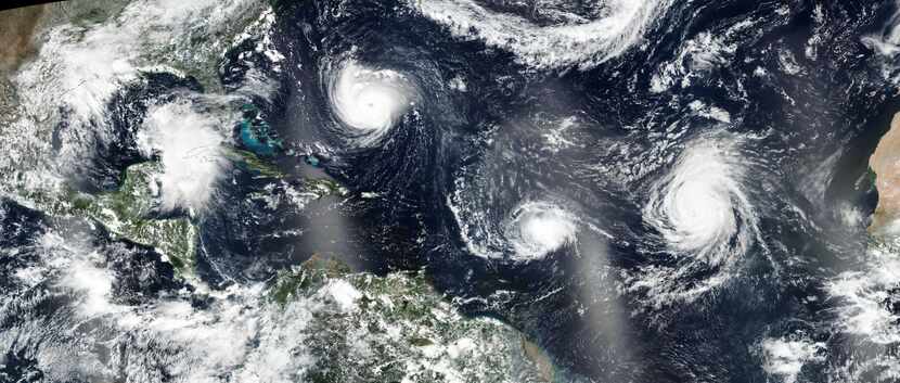 Hurricanes Florence, Helena and Issac in September 2018. 