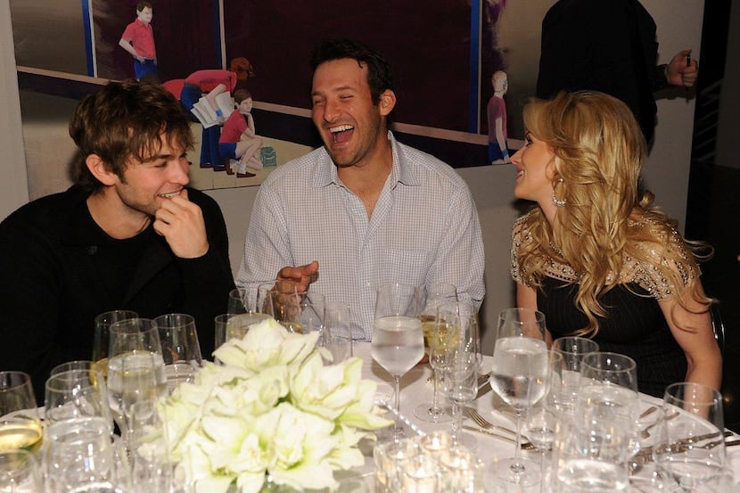 Caption: Chace Crawford, Tony Romo and Candice Crawford at Audi Forum Dallas Email:...