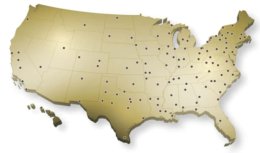 Nexstar's local TV station footprint spans the country.
