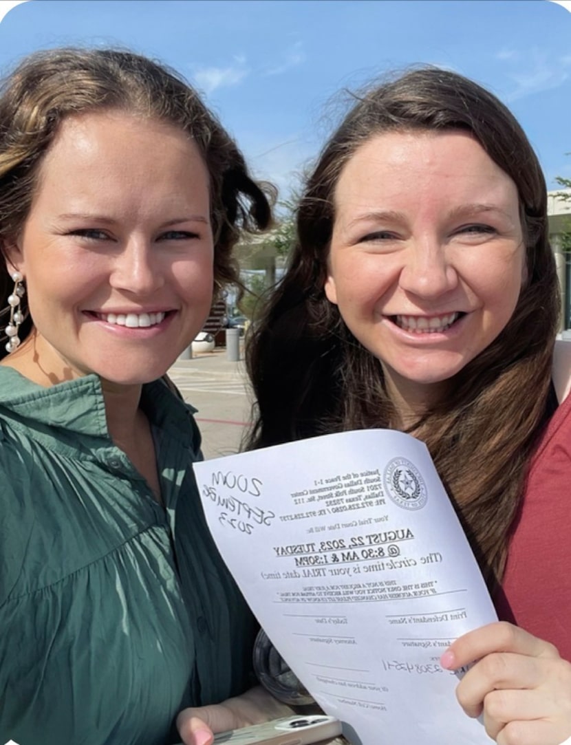 Brandy Bottone (left) and Jacqueline Rouse banded together to fight an HOV lane violation...