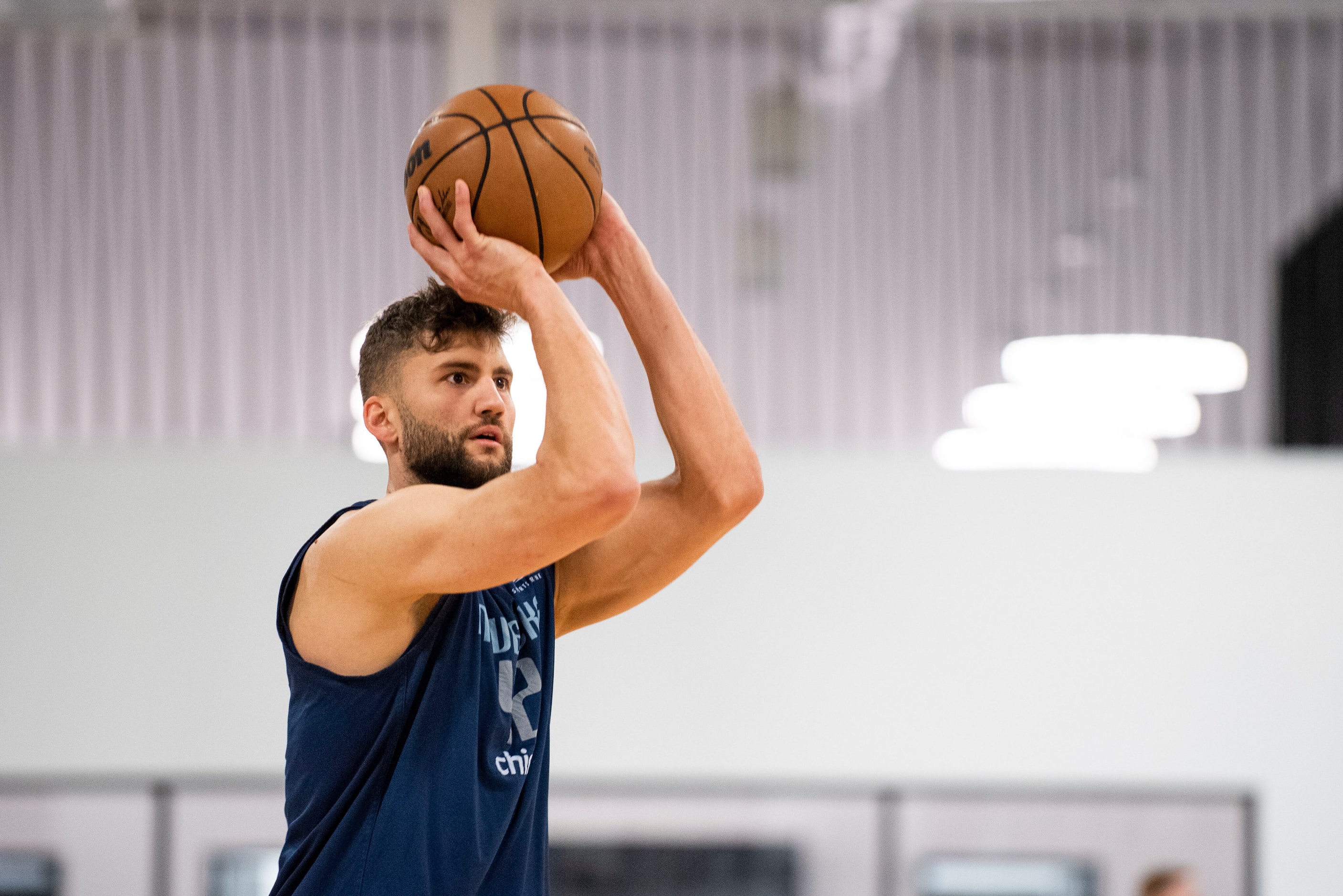 Dallas Mavericks power forward Maxi Kleber (42) at the Dallas Mavericks BioSteel Practice...