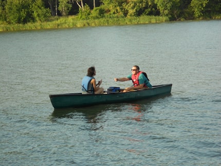 Darrin Hicks struggled not to rock the boat as he proposed to Julie Hicks.