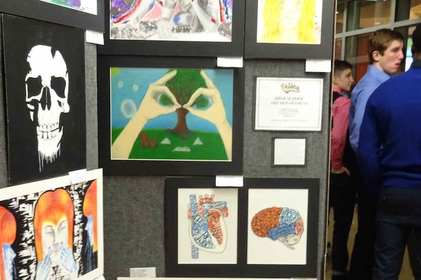  The vertical art shows feature student work from each of Friscoâs seven high schools and...
