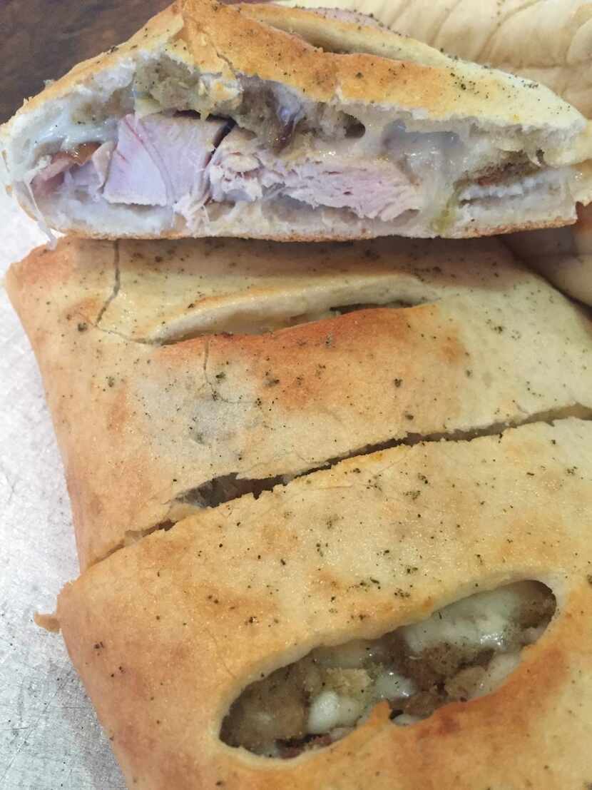 Greenville Avenue Pizza Company is selling Thanksgiving calzones.
