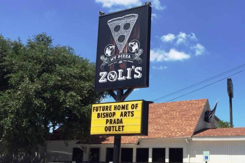 Property occupied by Zoli's near Davis and Zang would be part of Alamo Manhattan's Bishop...