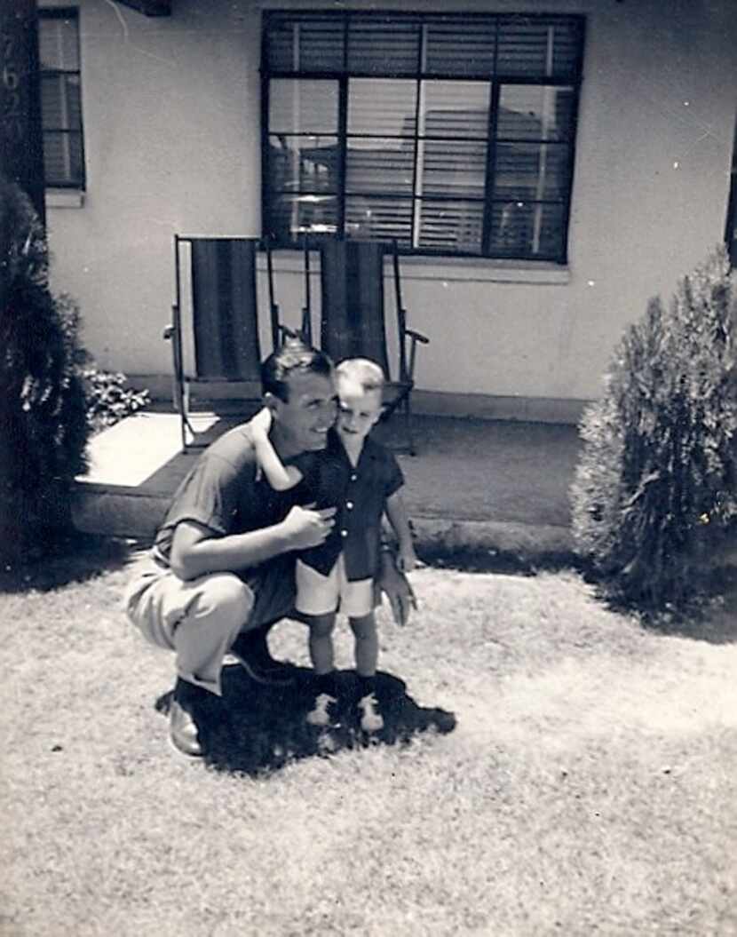 Buryl Batty in El Paso with his son, Gaines, in 1954.