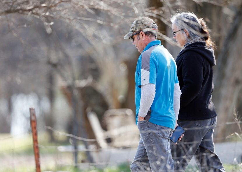 Mark Morris, father of Christina Morris, walked with Marietta Schell on her property as...