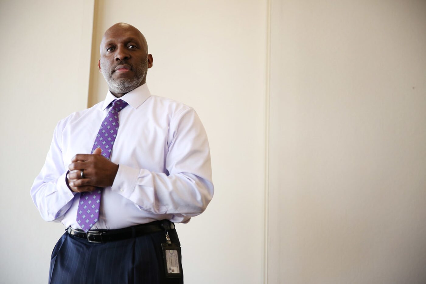 Dallas city manager T.C. Broadnax stands for a portrait in his office in Dallas City Hall on...