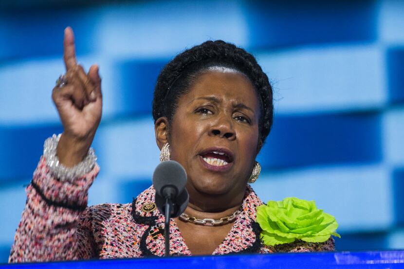 U.S. Rep. Sheila Jackson of Houston speaks during Day 3 of the Democratic National Convention.