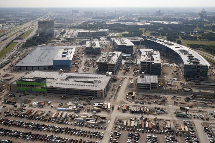 New U.S. Toyota headquarters under construction in Plano. The new facility will house...