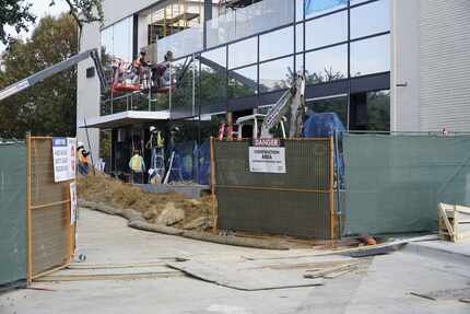 Work is being completed on the Eataly entrance from the Boedeker Street side of NorthPark...