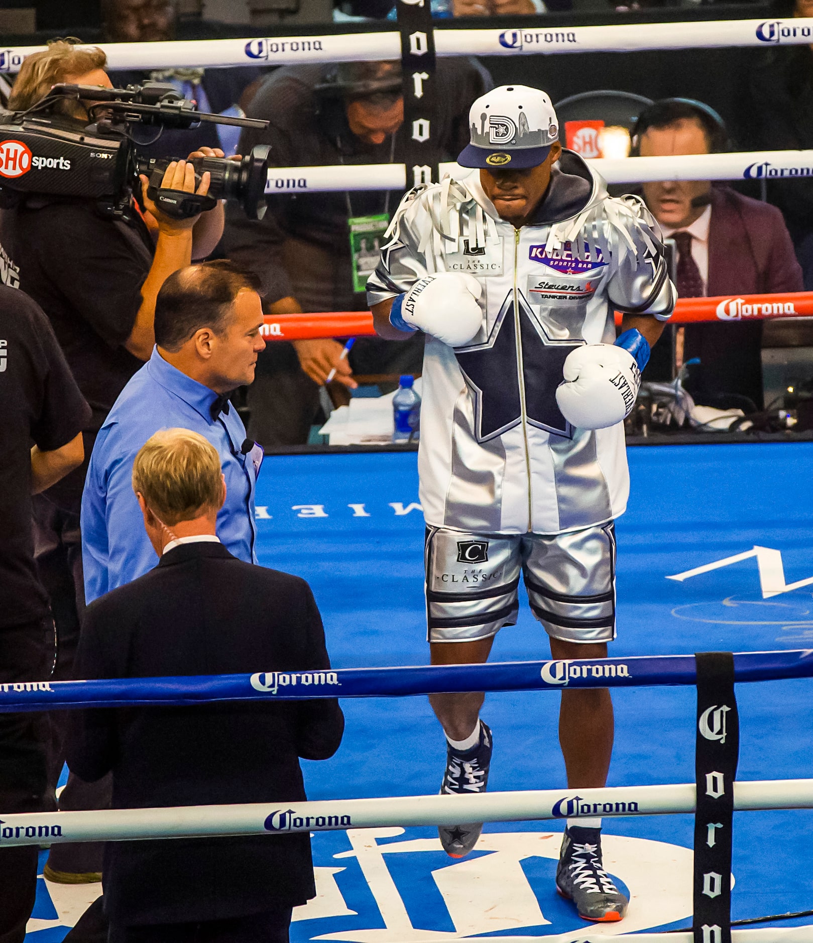 Welterweight champion Errol Spence Jr. takes the ring to defend his IBF world title against...