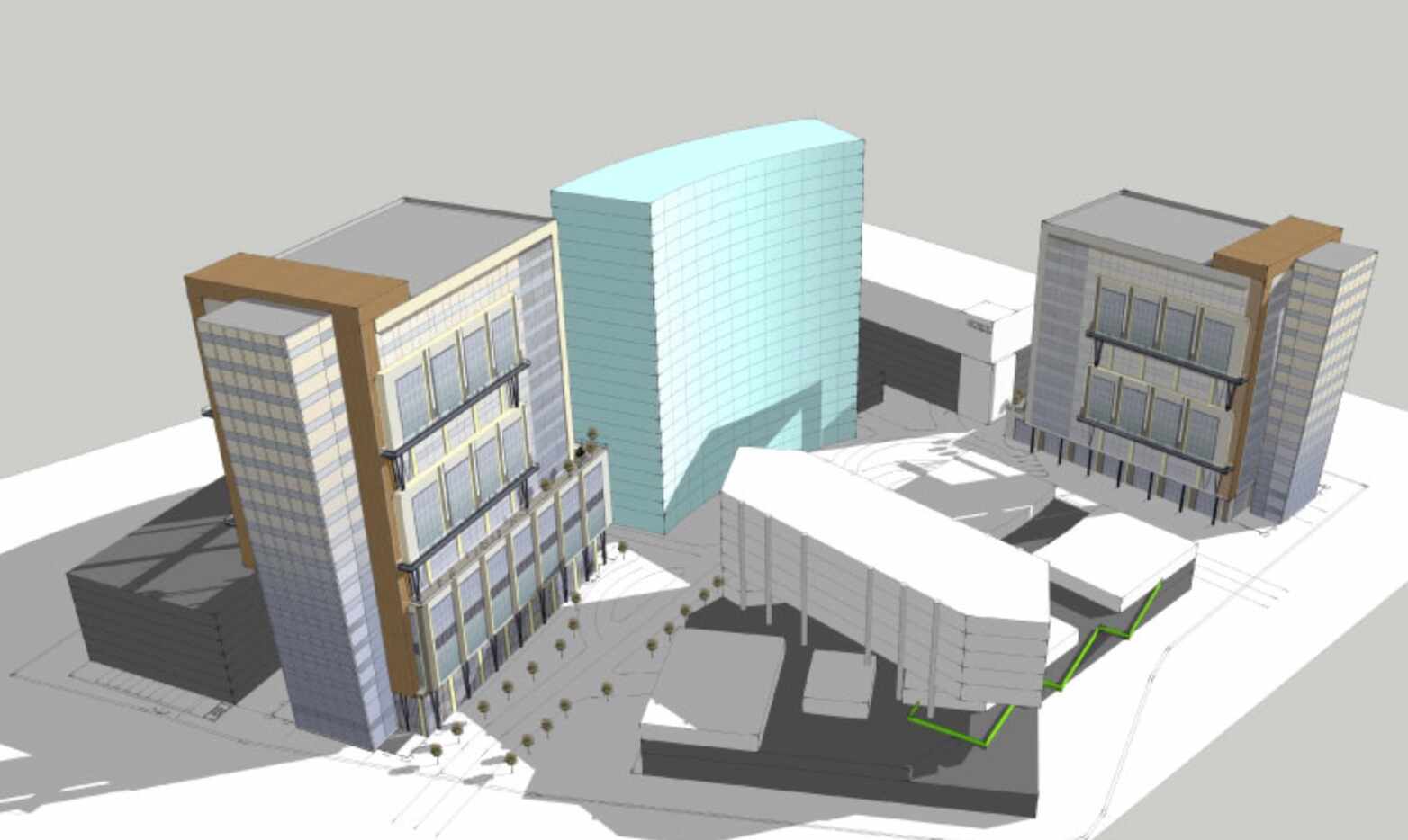 De La Vega Development has drawn up preliminary plans for a high-rise mixed-use project on...