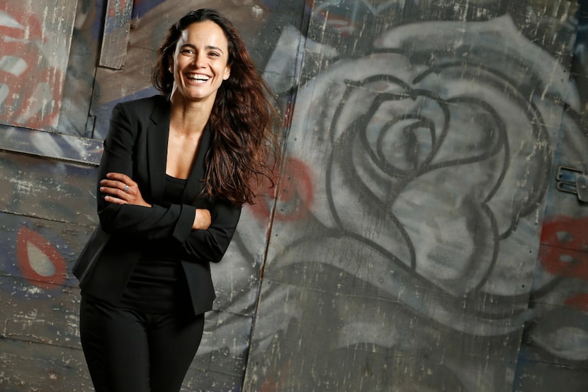 She smiles! Alice Braga shines on the set of "Queen of the South" at South Side Studios in...