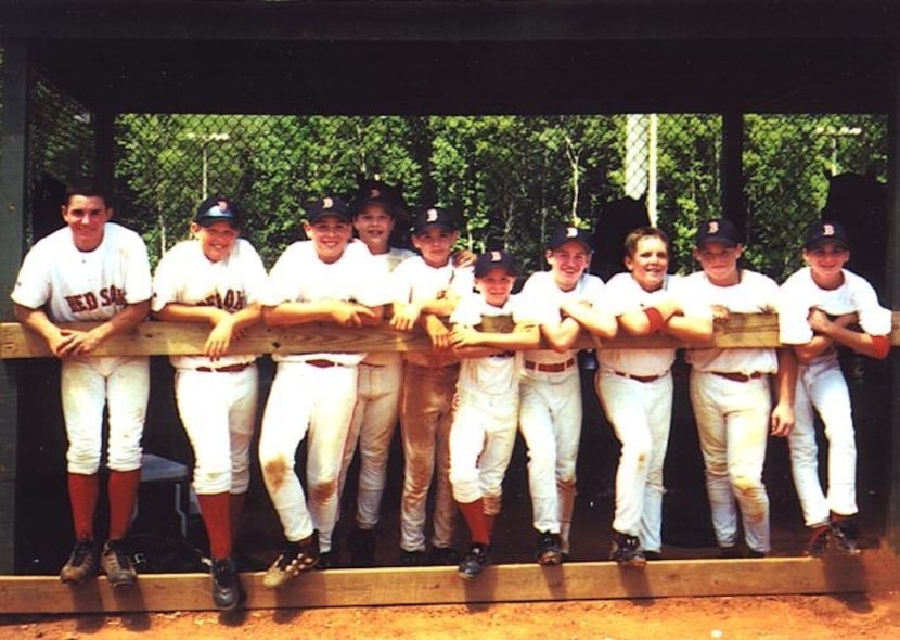 Matthew Stafford (fourth from left) and Clayton Kershaw (second from left) were teammates on...