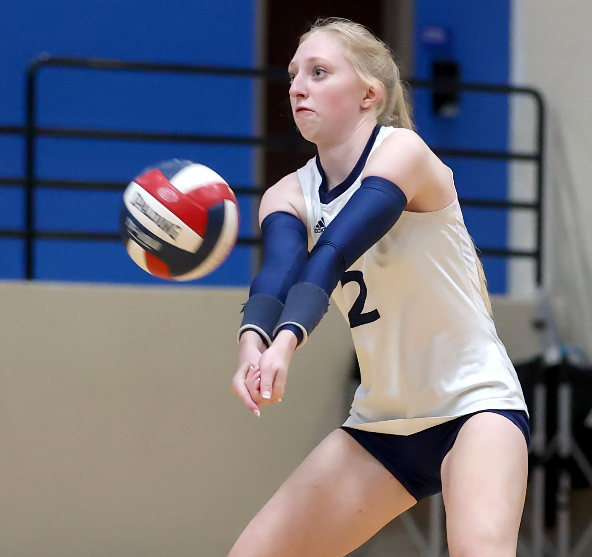 Keller's Maddie Winkler tries for a dig against Byron Nelson during a District 4-6A ...