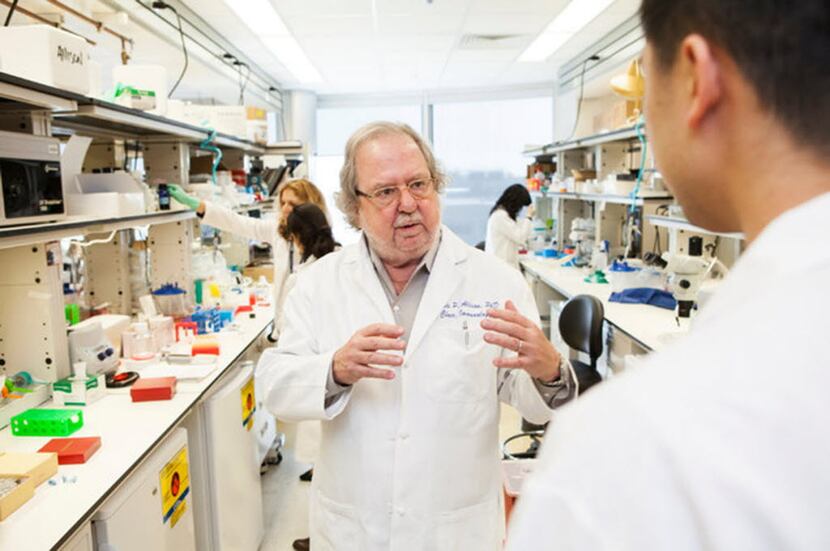 Nobel Prize winner Jim Allison, chairman of the Department of Immunology at the University...