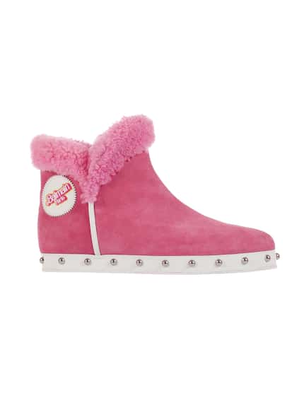 Balmain x Barbie winter suede boot, $1,450.
