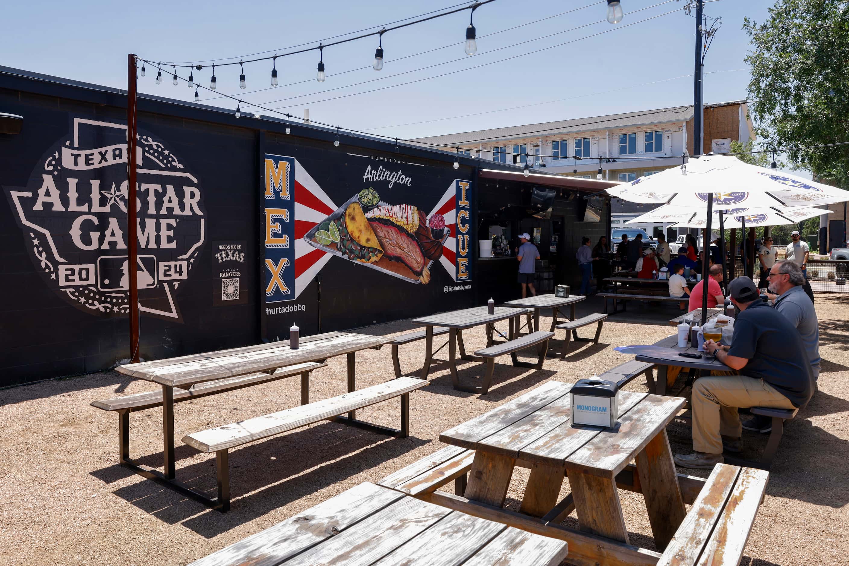 An All-Star Game mural is seen at Hurtado Barbecue, Friday, June 7, 2024, in Arlington....