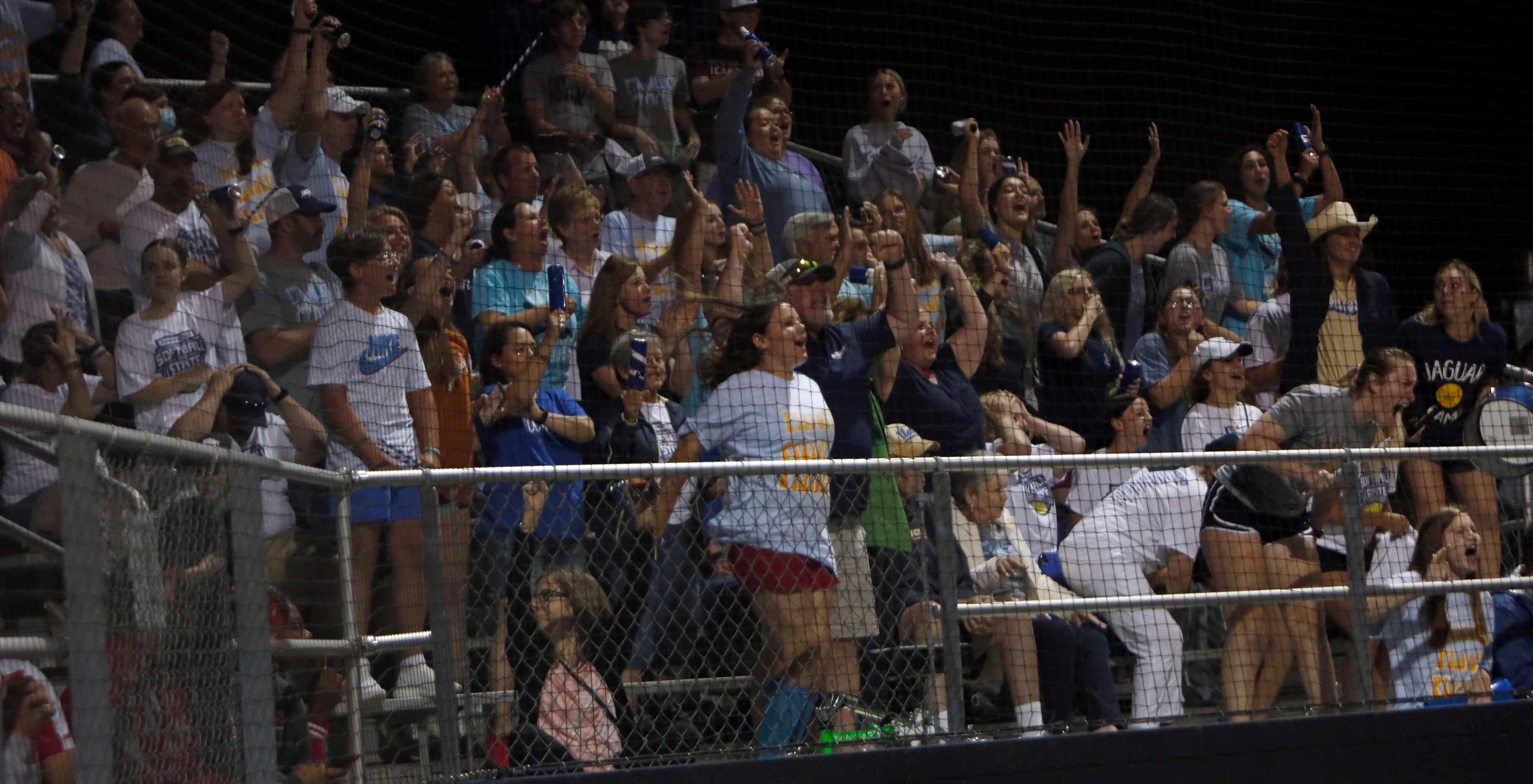 A large contingent of Flower Mound fans vocalized their support for the Lady Jaguars in the...