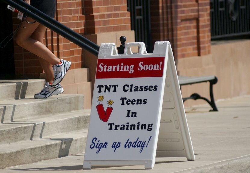 A Sandwich signs at the Parker Square office  retail complex in Lewisville.  Parker Square...