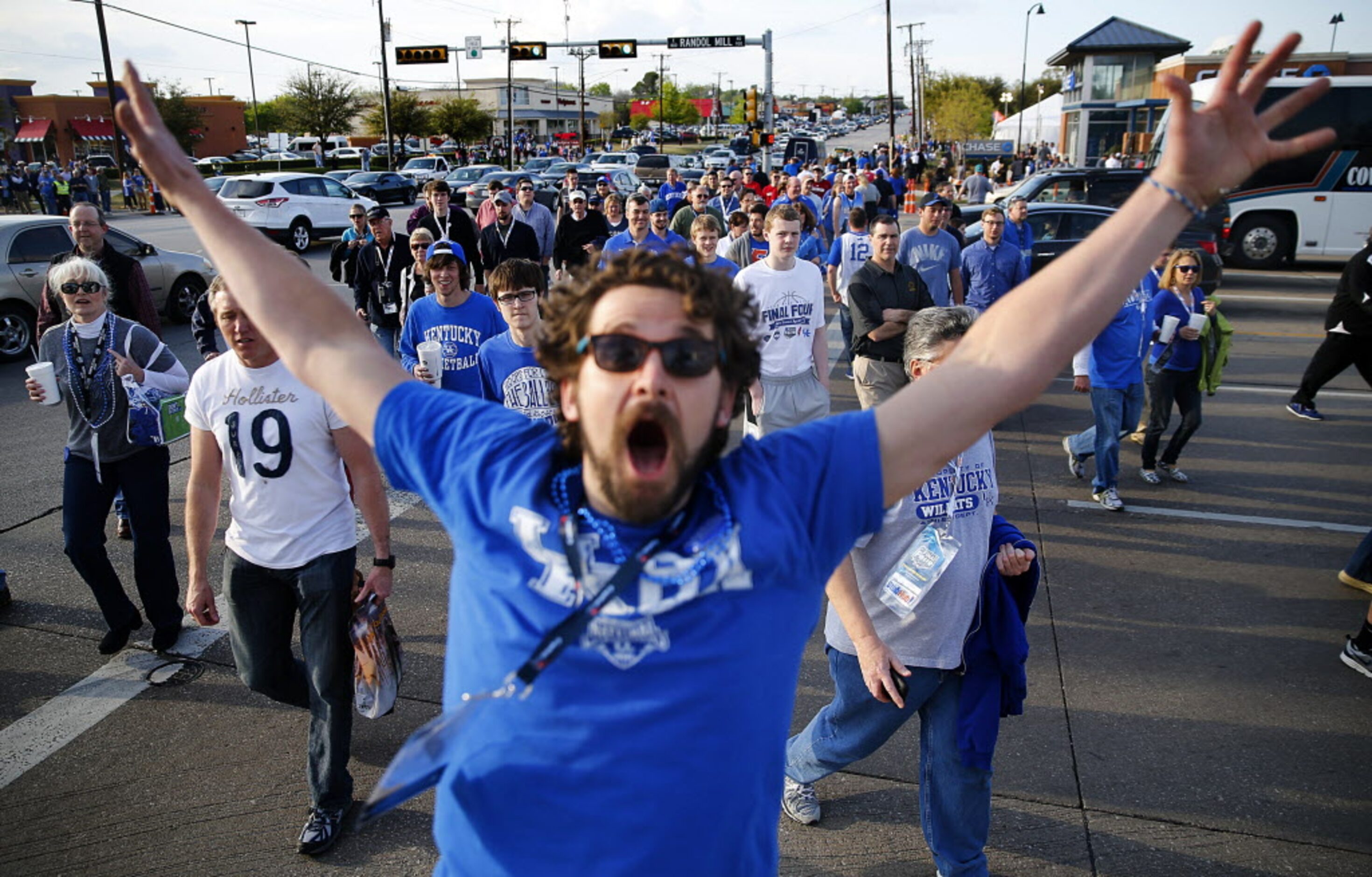 Basketball fans head to AT&T Stadium in Arlington for the NCAA National Basketball...