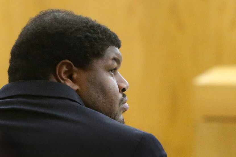 Former Dallas Cowboys player Josh Brent is pictured in the courtroom during the sentencing...