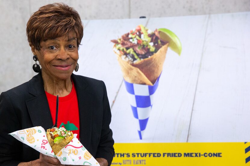 Ruth Hauntz and her Stuffed Fried Mexi-Cone 