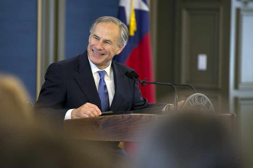  Governor Greg Abbott speaks at the Texas Public Policy Foundation new building grand...