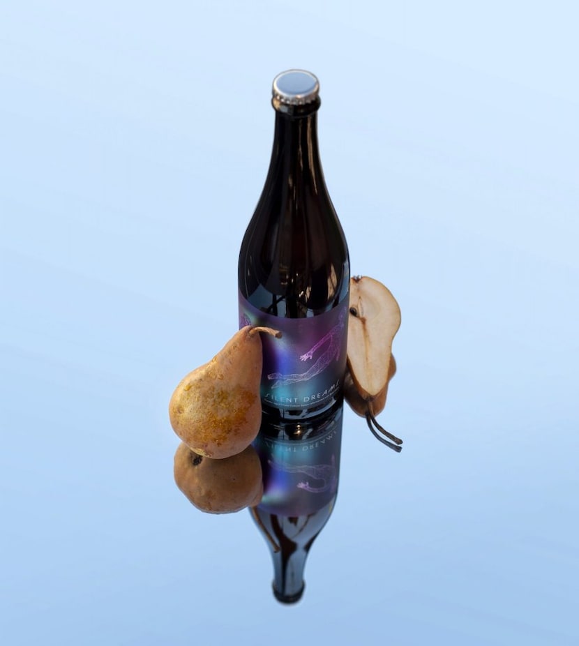 Vector Brewing's Silent Dreams Saison features refermented Bosc pears.