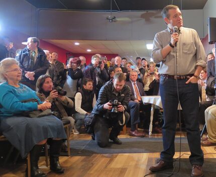  Sen. Ted Cruz stumps at Union Jack's Grille in Rock Rapids, Iowa, on Jan. 6, 2016....