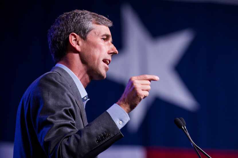 U.S. Representative Beto O'Rourke speaks during the Texas Democratic Convention on Friday,...