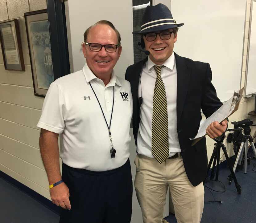 Randy Allen's grandson, Connor (right), dressed up as his grandfather for an event at...